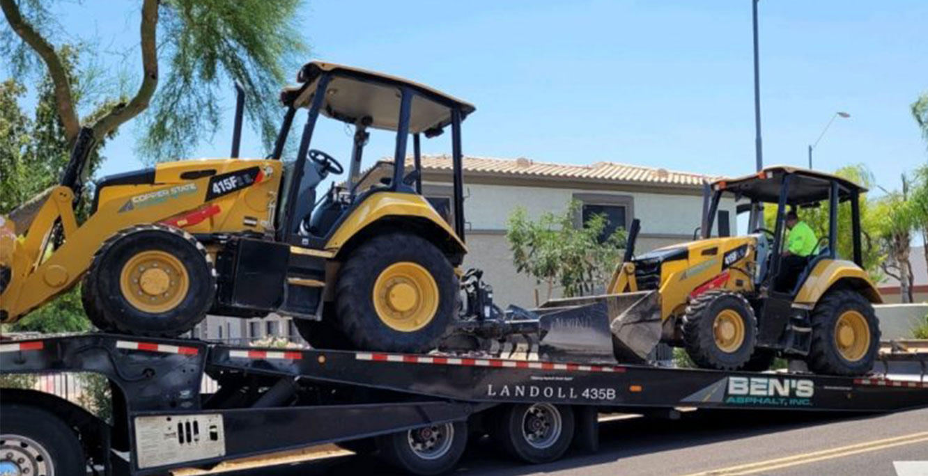 Ben's Express hauling equipment machines