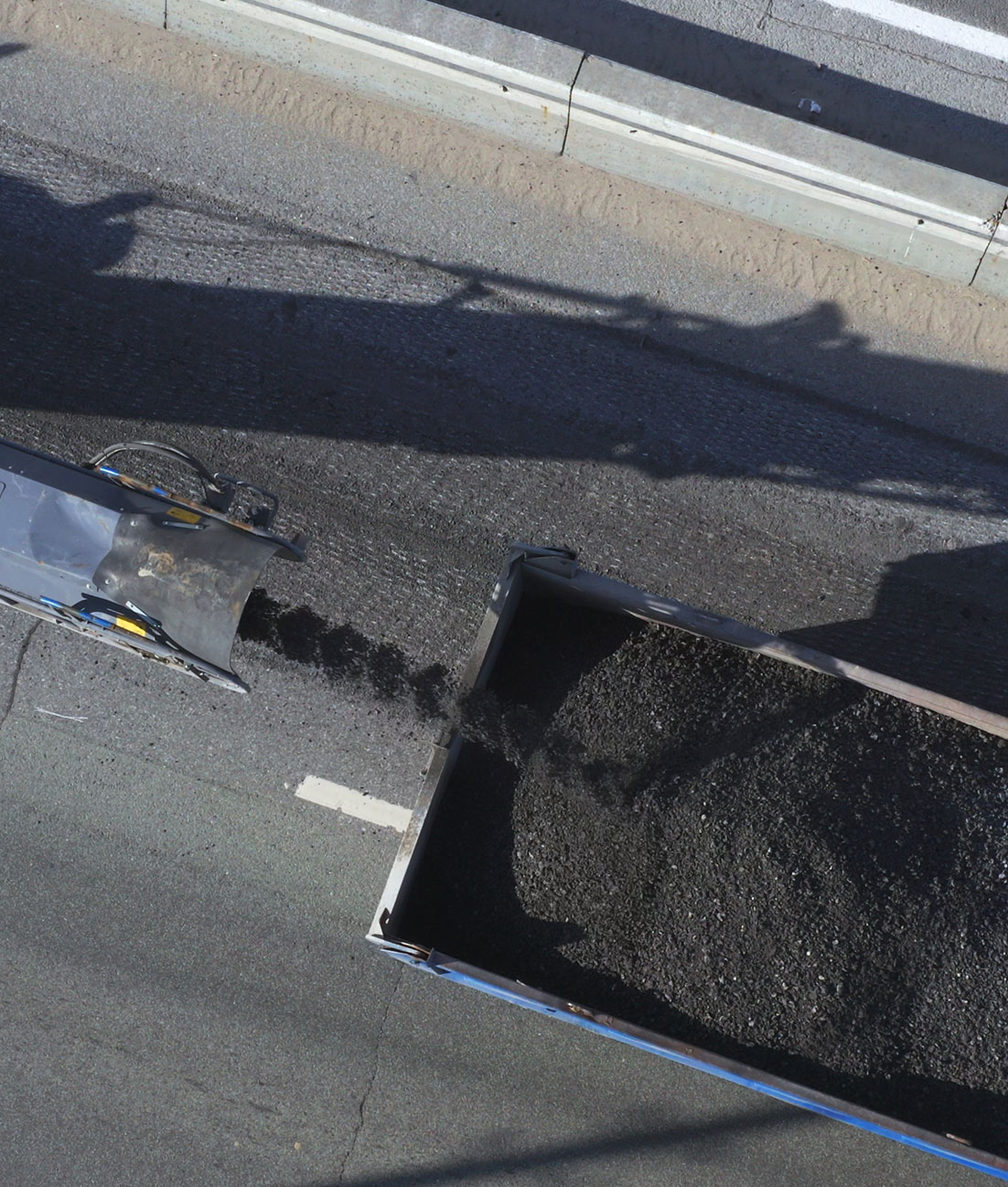 Milling removal on highway